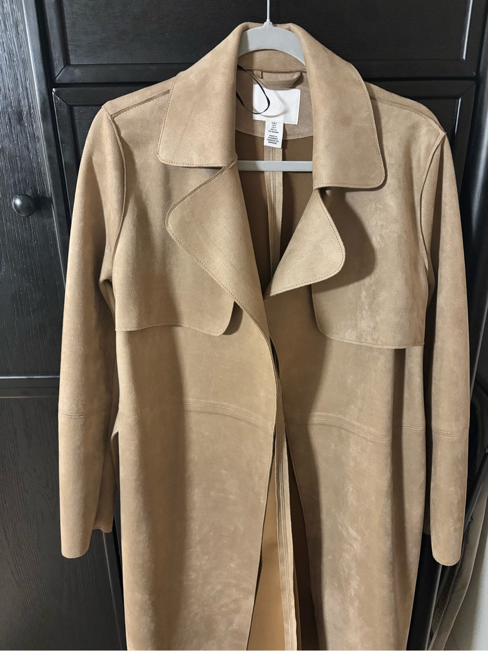 H&M Beige Suede Trench Coat - Picture 2 of 4